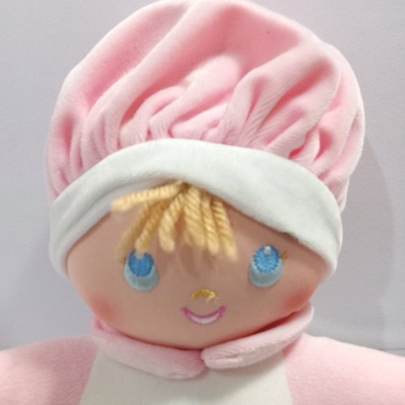 Well Made Toys Plush Hug N Snuggle Pink Baby Doll Rattle Stuffed Toy 12" Doll St - Picture 5 of 7